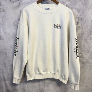 Vintage 90s Insight Sweatshirt Mens XL White Crew Neck